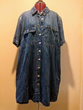 Universal Thread Denim Shirt Dress – Women’s XXL – Dark Blue